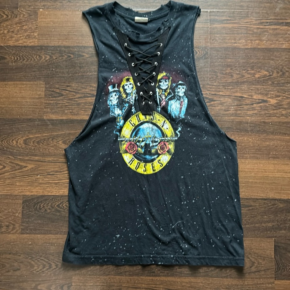 Guns N Roses Customized Vintage Skeletons and Bullets Tank XS